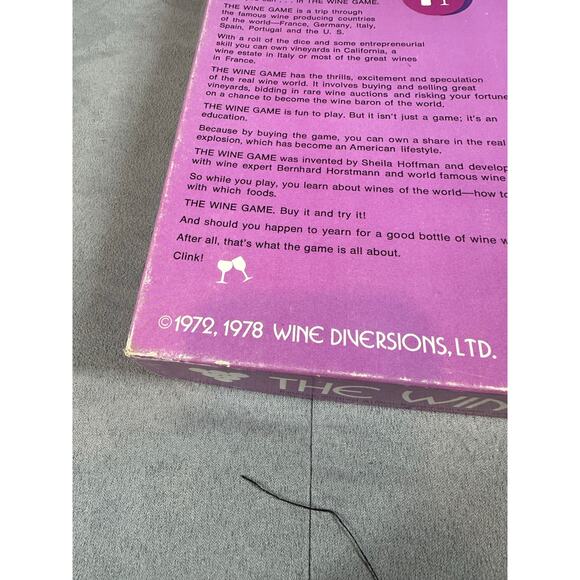 The Wine Game 1978 Wine Diversions Ltd Board Game Vintage 70s - Picture 4 of 4